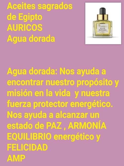 aceites sagrados egiptos agua dorada